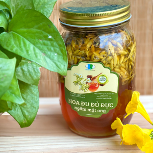Hoa Đu Đủ Đực Tươi Ngâm Mật Ong Rừng - Hủ 1 Lít